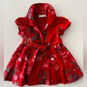 Mexx Red Floral Shirt with Gray and Pink Accents